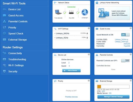 Linksys Smart WiFi Tools