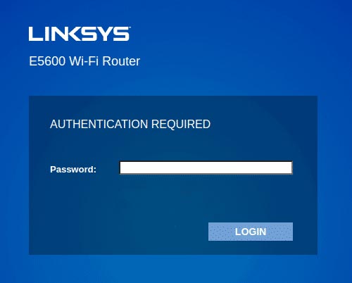 Log in to the Linksys Router