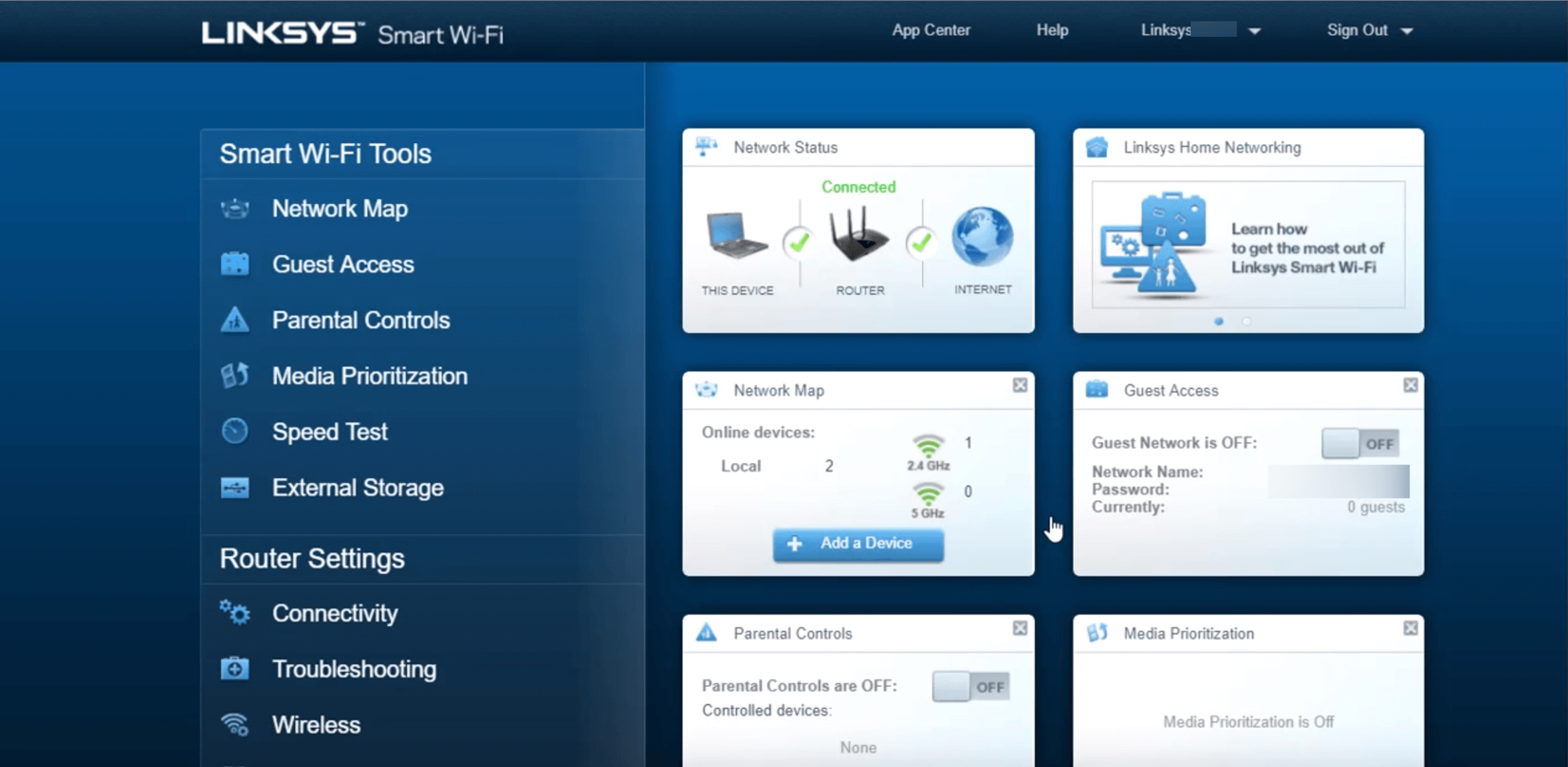 accessing-the-Linksys-router-login