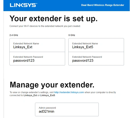 Linksys extender configuration