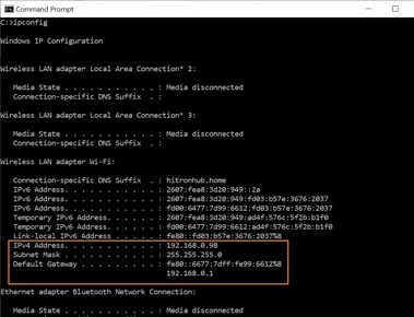 ip config